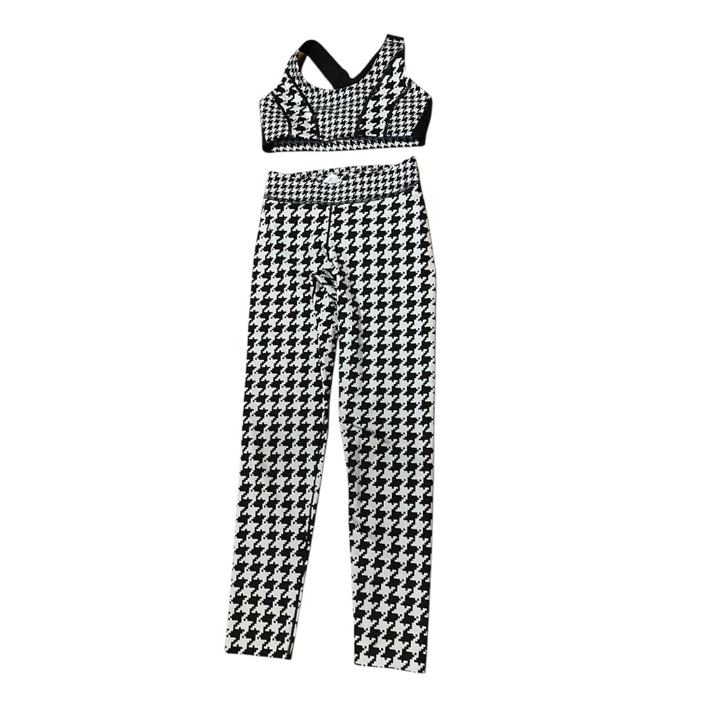 IVY PARK X Adidas Kids Houndstooth Set in Black and White